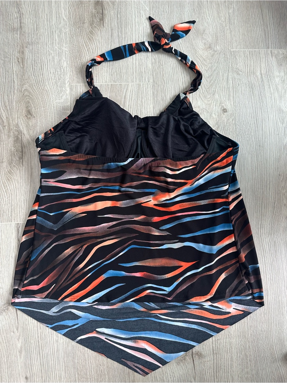 Magicsuit Tigress Nicole Tankini Top - Size 16 NWOT Coral Black Blue - Picture 10 of 10